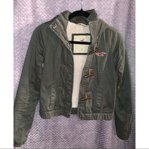 Lined army green jacket